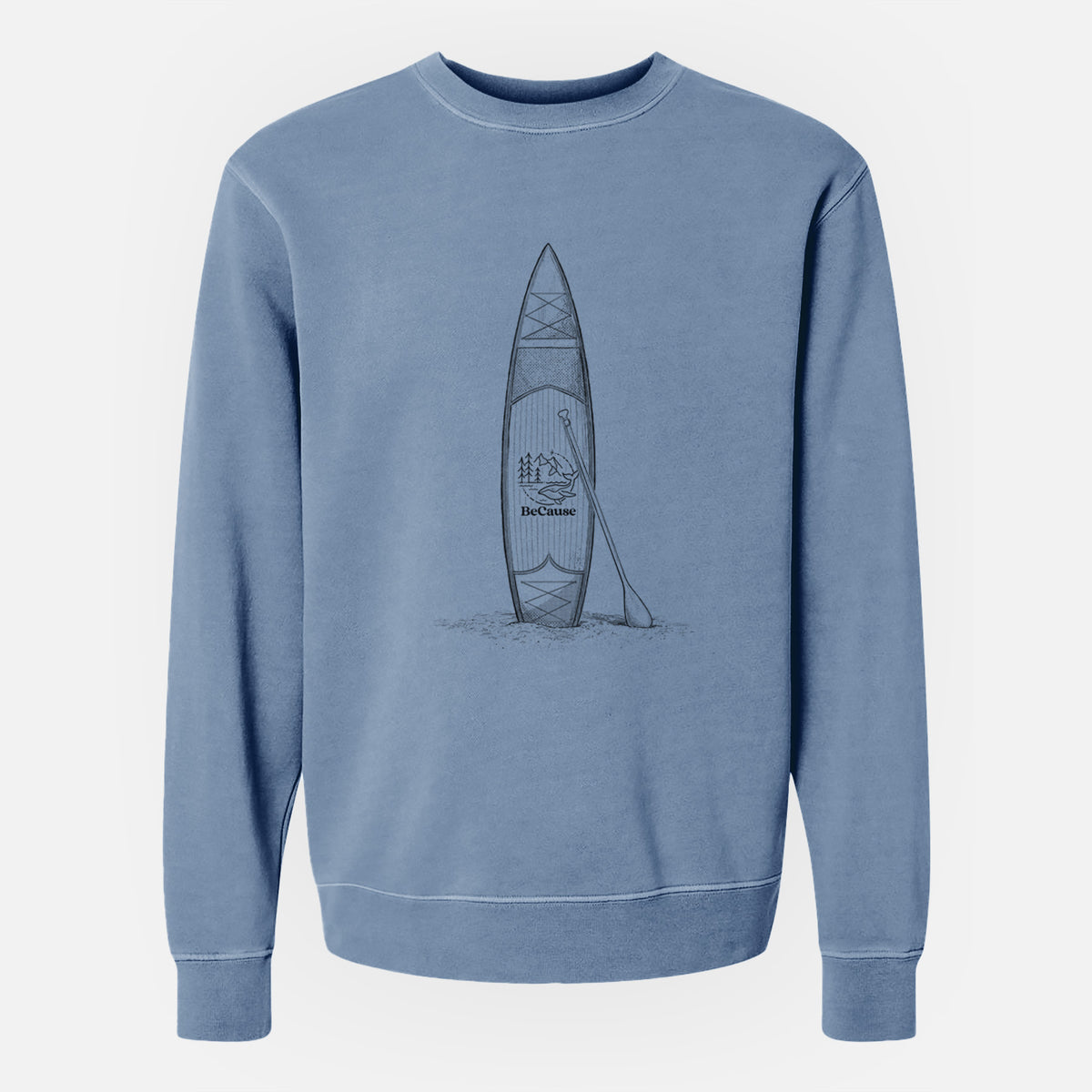 Stand-up Paddle Board - Unisex Pigment Dyed Crew Sweatshirt