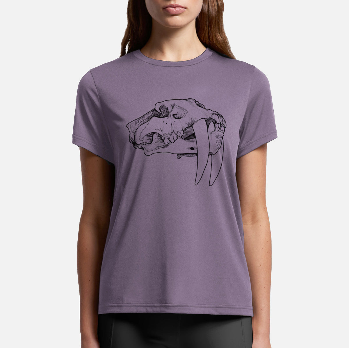 Saber-toothed Tiger Skull - Womens Everyday Maple Tee