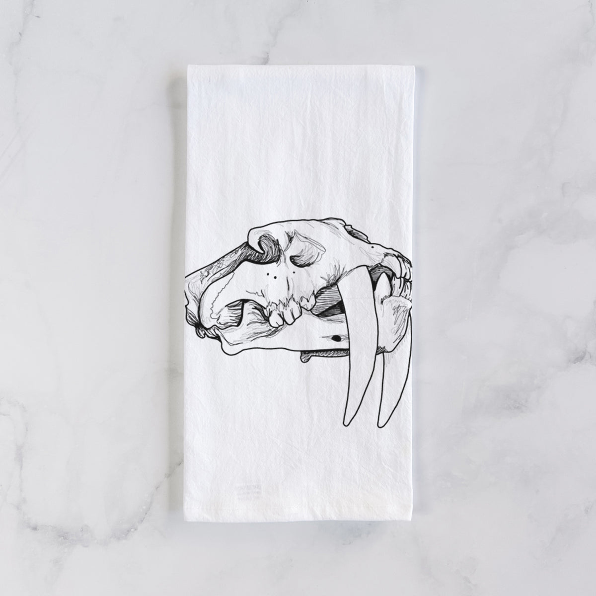 Saber-toothed Tiger Skull Tea Towel