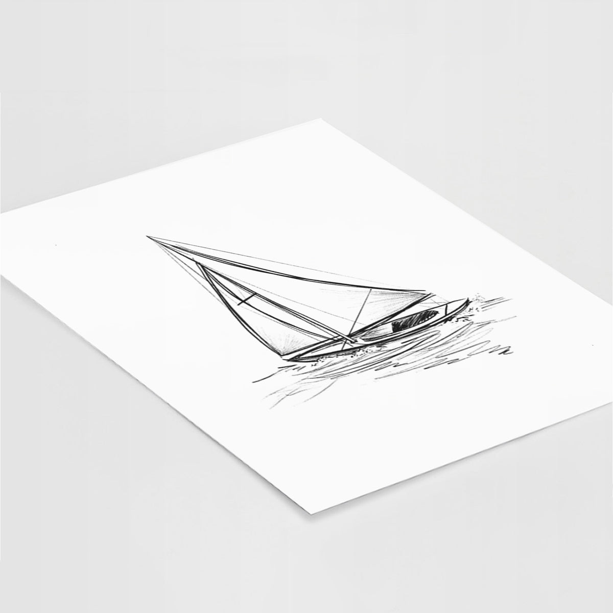 Heading Coastward - Sloop Sailboat - Fine Art Print