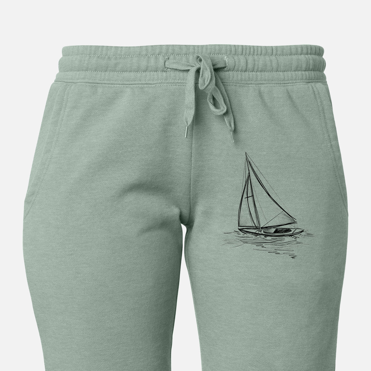 Heading Coastward - Sloop Sailboat - Women's Cali Wave Jogger Sweatpants