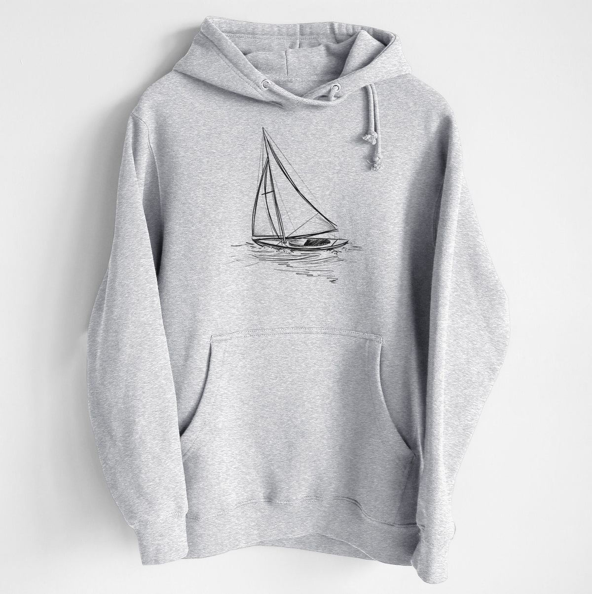 Heading Coastward - Sloop Sailboat - Heavyweight Fleece Hoodie