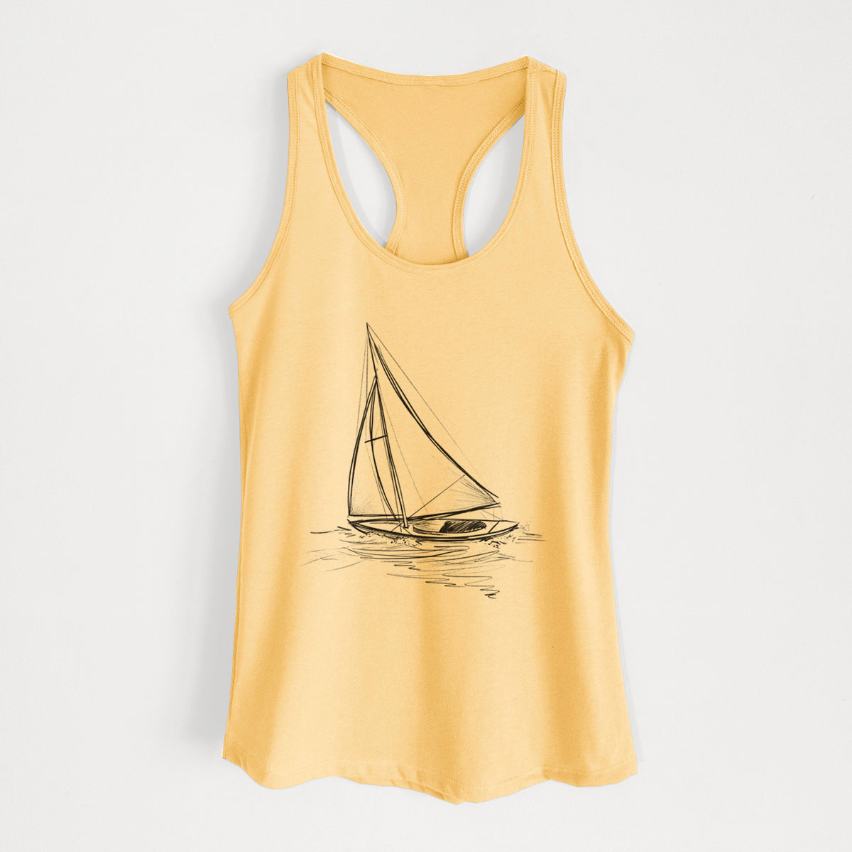 Heading Coastward - Sloop Sailboat - Women's Racerback Tanktop