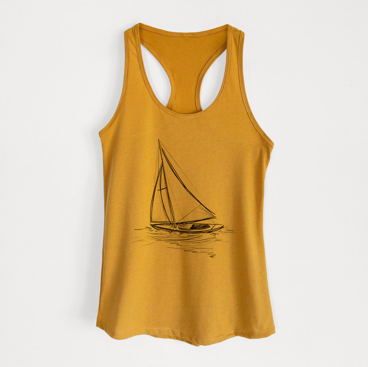 Heading Coastward - Sloop Sailboat - Women's Racerback Tanktop
