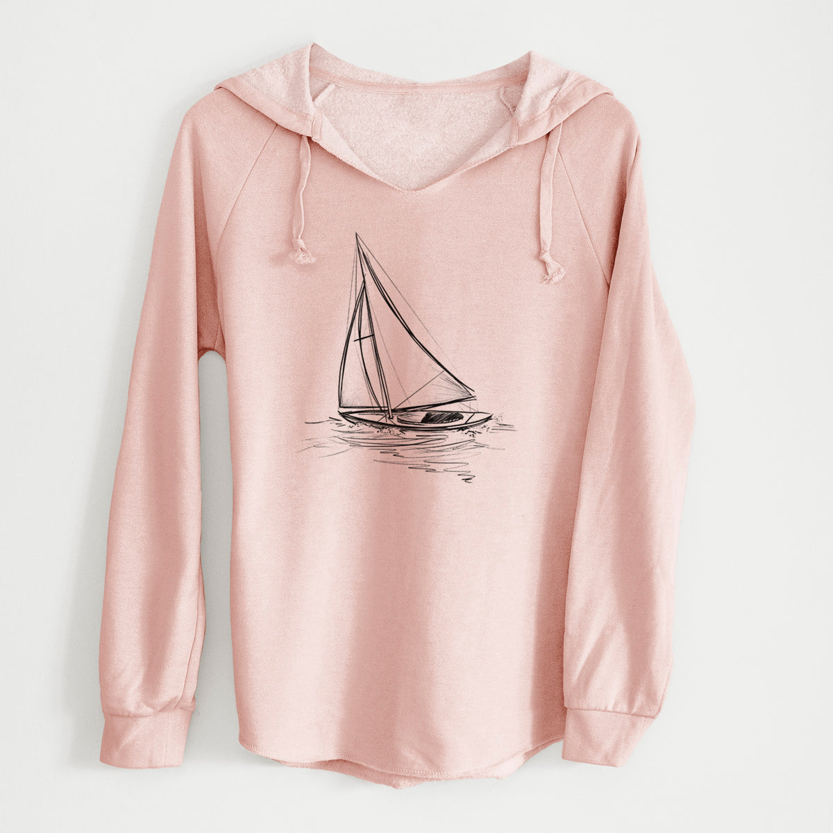 Heading Coastward - Sloop Sailboat - Cali Wave Hooded Sweatshirt