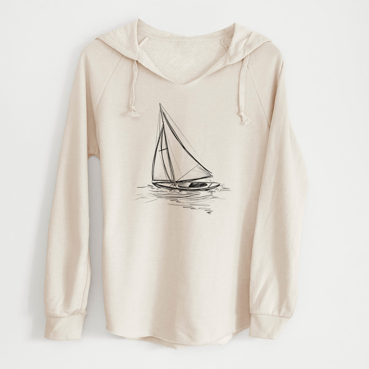 Heading Coastward - Sloop Sailboat - Cali Wave Hooded Sweatshirt