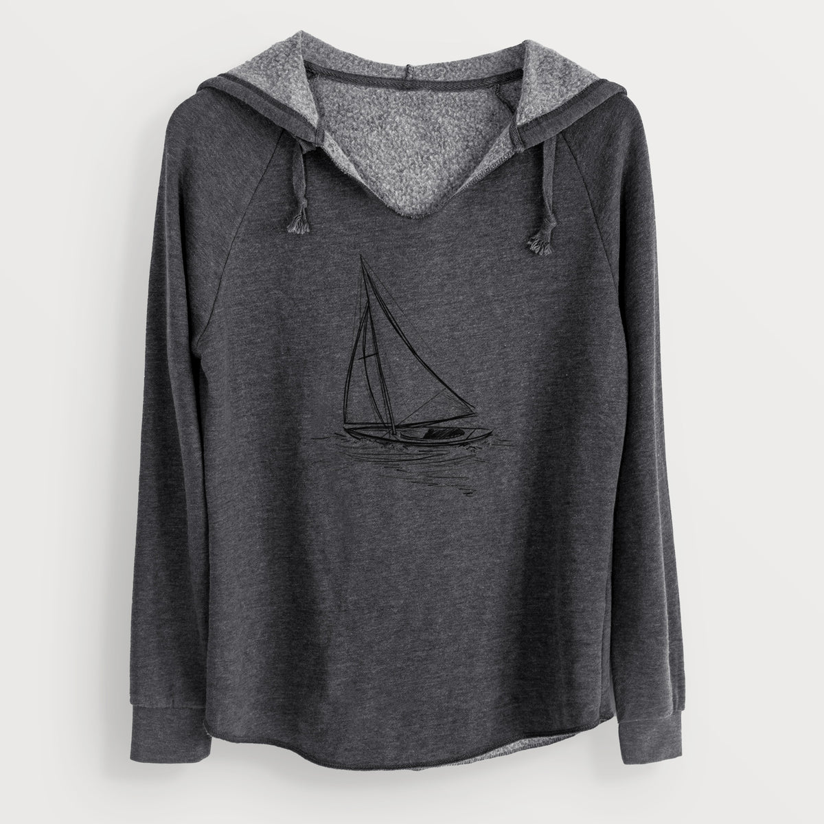 Heading Coastward - Sloop Sailboat - Cali Wave Hooded Sweatshirt