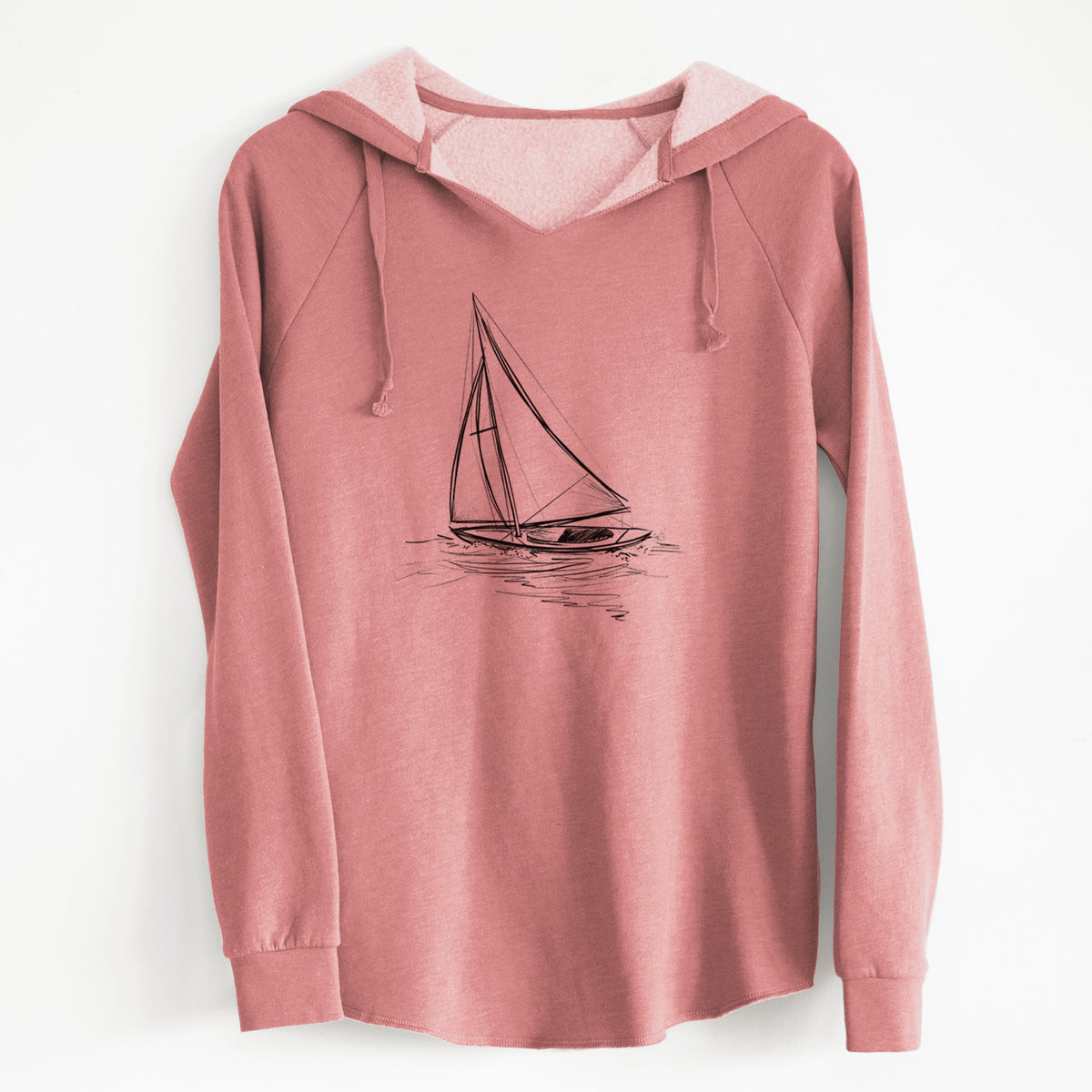 Heading Coastward - Sloop Sailboat - Cali Wave Hooded Sweatshirt