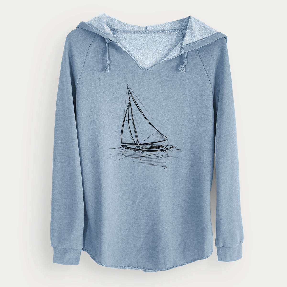 Heading Coastward - Sloop Sailboat - Cali Wave Hooded Sweatshirt