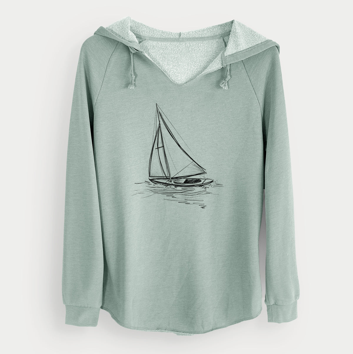 Heading Coastward - Sloop Sailboat - Cali Wave Hooded Sweatshirt
