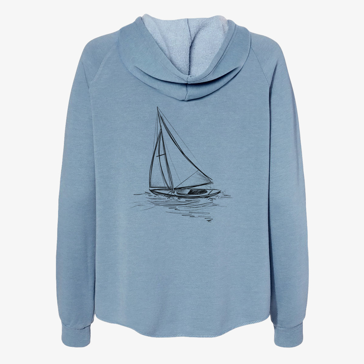 Heading Coastward - Sloop Sailboat - Women's Cali Wave Zip-Up Sweatshirt