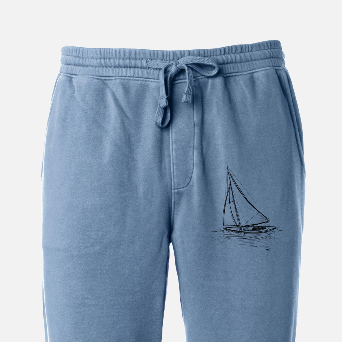 Heading Coastward - Sloop Sailboat - Unisex Pigment Dyed Sweatpants