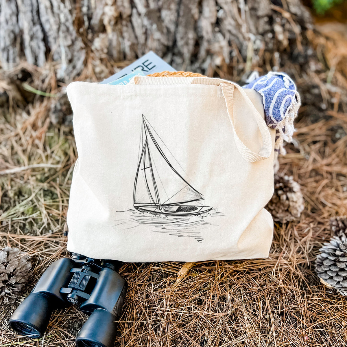 Heading Coastward - Sloop Sailboat - Tote Bag