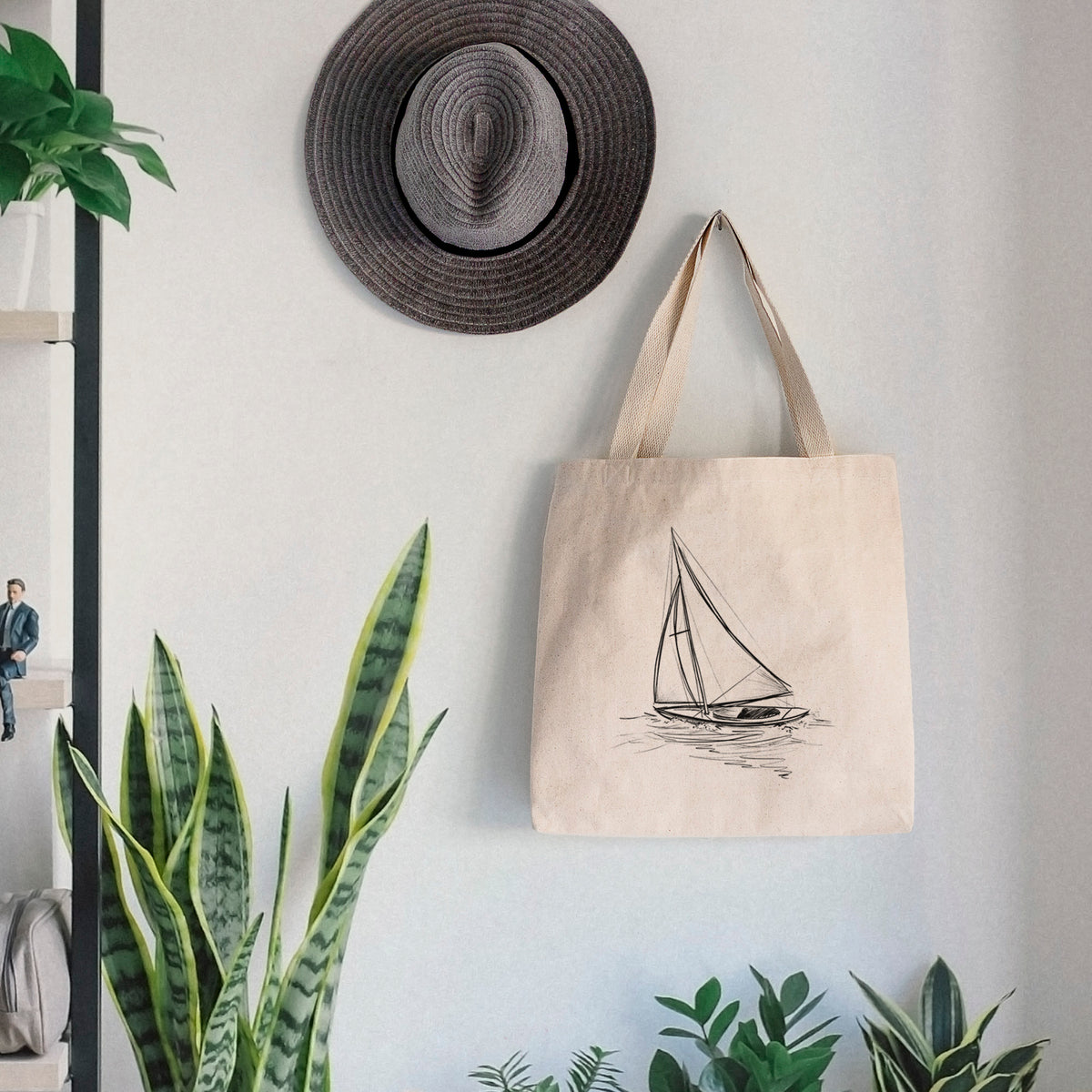 Heading Coastward - Sloop Sailboat - Tote Bag