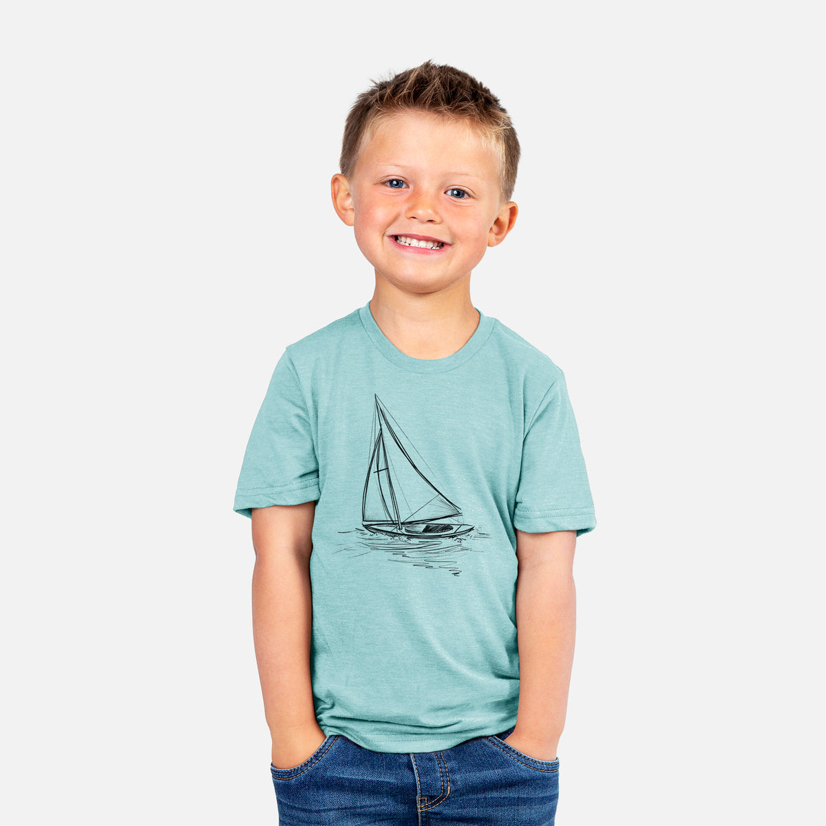 Heading Coastward - Sloop Sailboat - Toddler/Youth Shirt