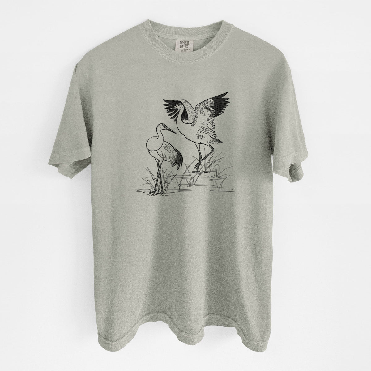 Sandhills Cranes - Grus canadensis - Unisex Comfort Colors Garment-Dyed Heavyweight T-shirt