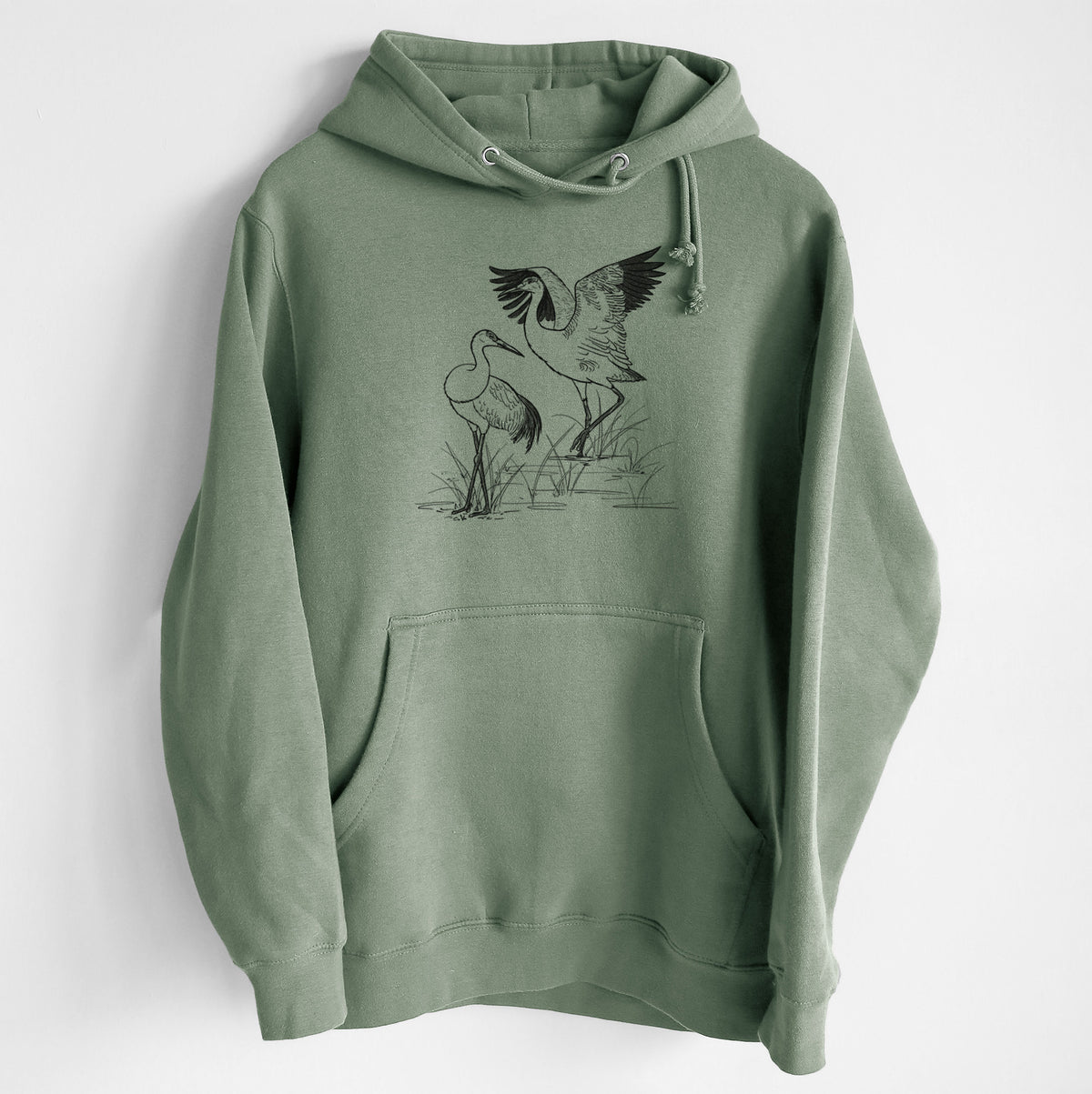 Sandhills Cranes - Grus canadensis - Heavyweight Fleece Hoodie