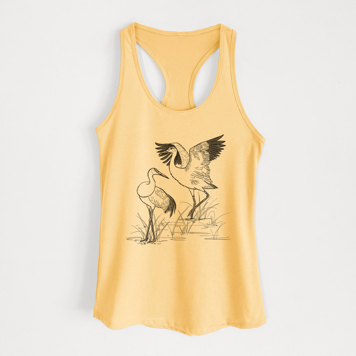 Sandhill Cranes - Grus canadensis - Women&#39;s Racerback Tanktop