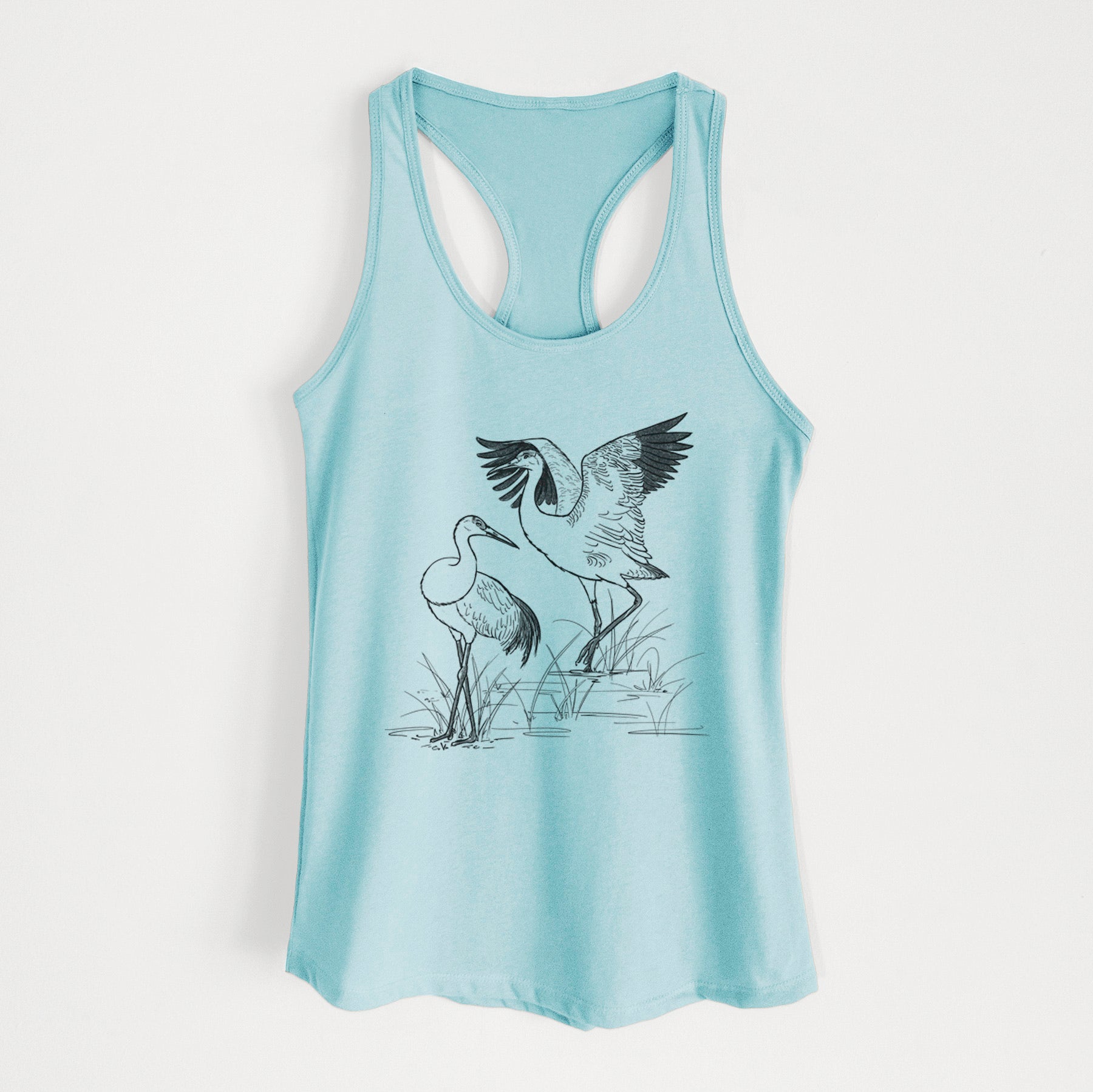 Sandhill Cranes - Grus canadensis - Women's Racerback Tanktop