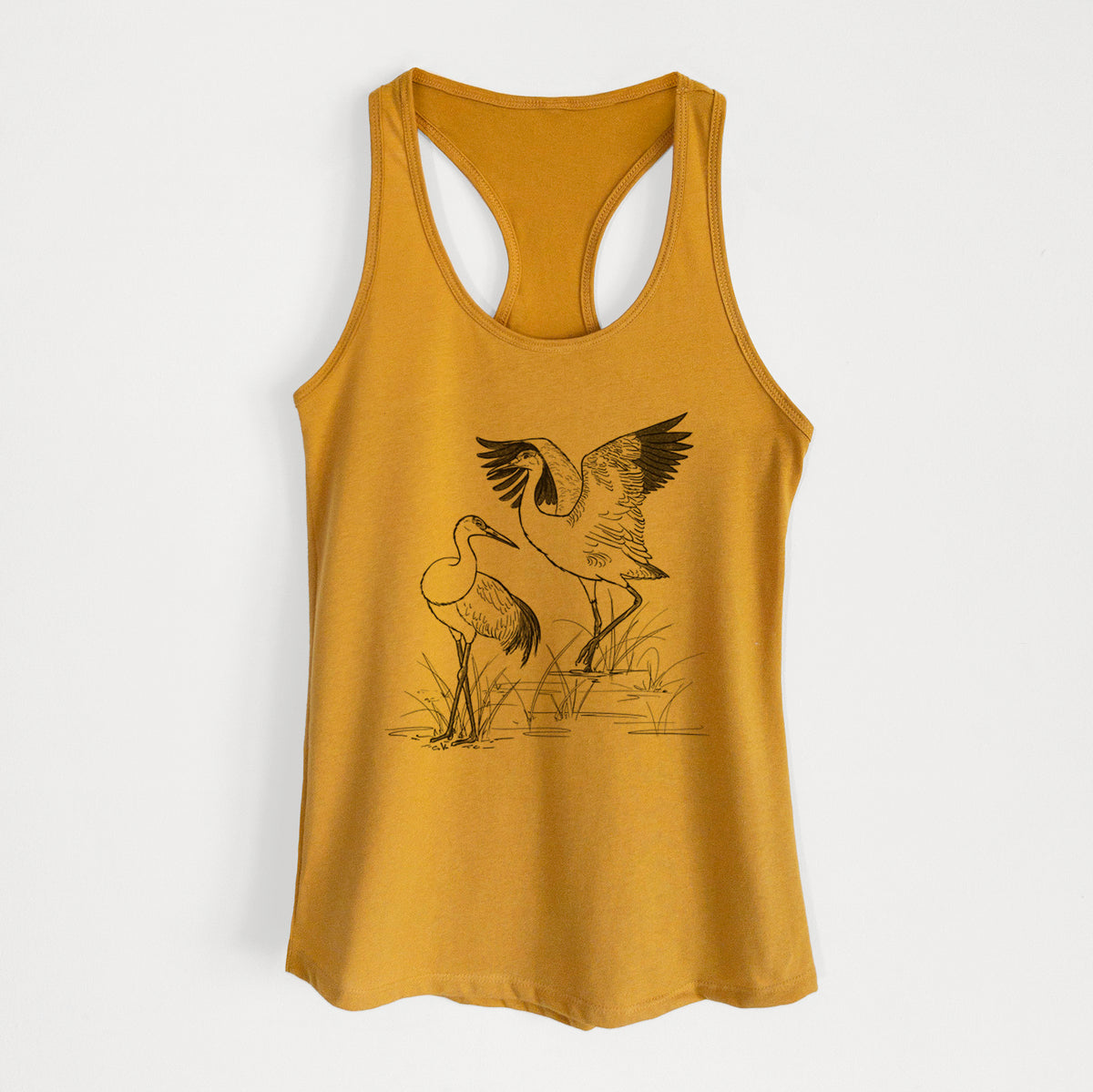 Sandhill Cranes - Grus canadensis - Women&#39;s Racerback Tanktop