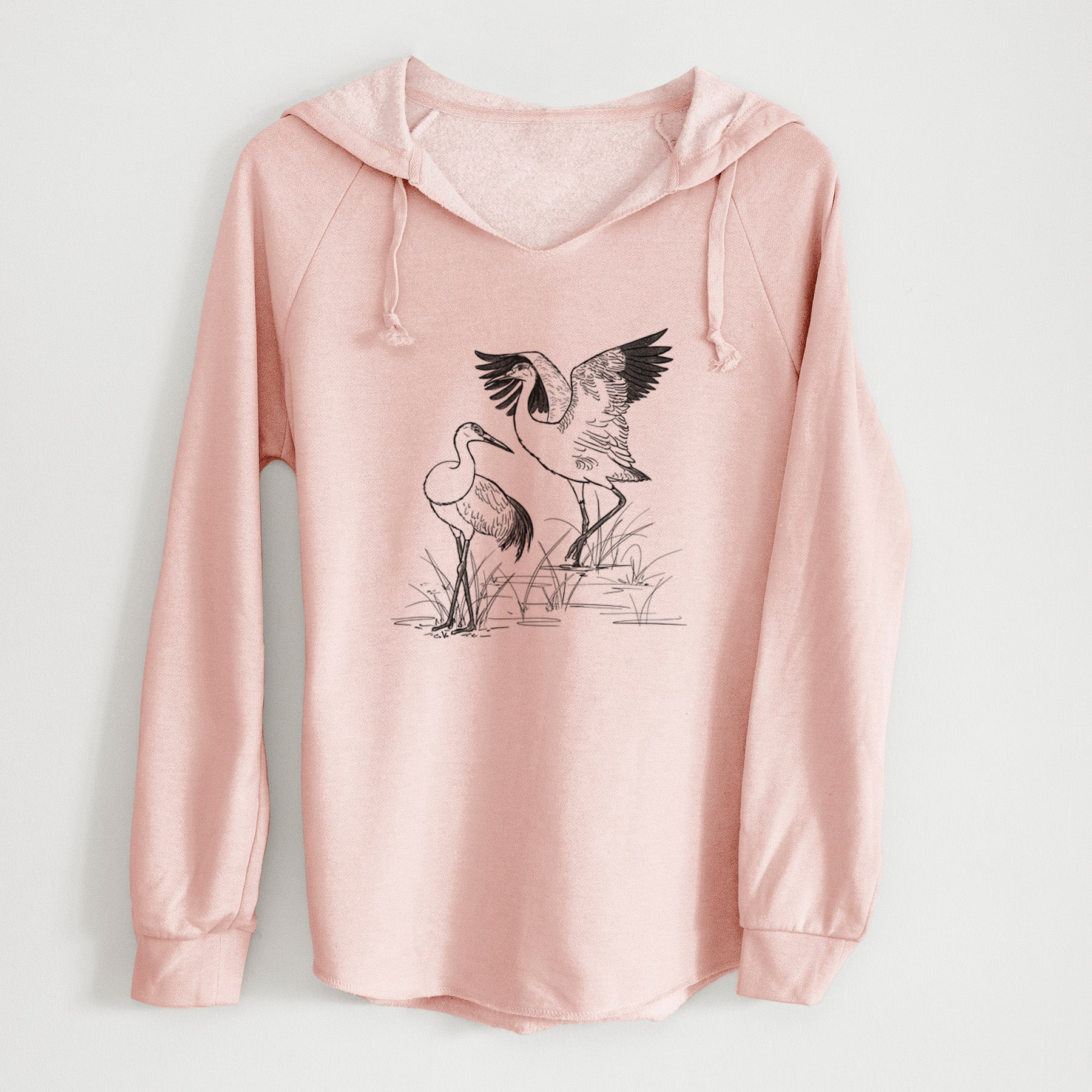 Sandhill Cranes - Grus canadensis - Cali Wave Hooded Sweatshirt