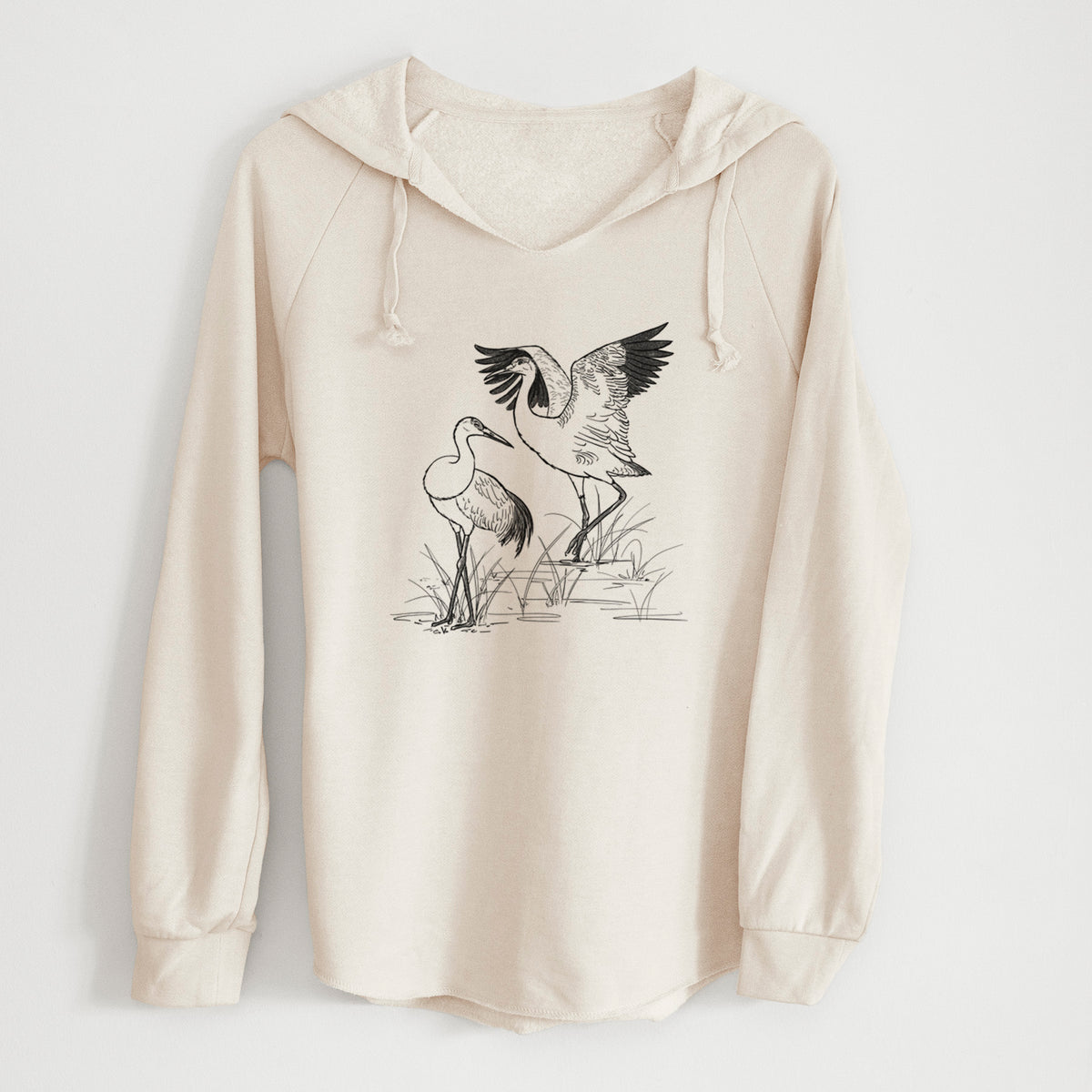 Sandhill Cranes - Grus canadensis - Cali Wave Hooded Sweatshirt