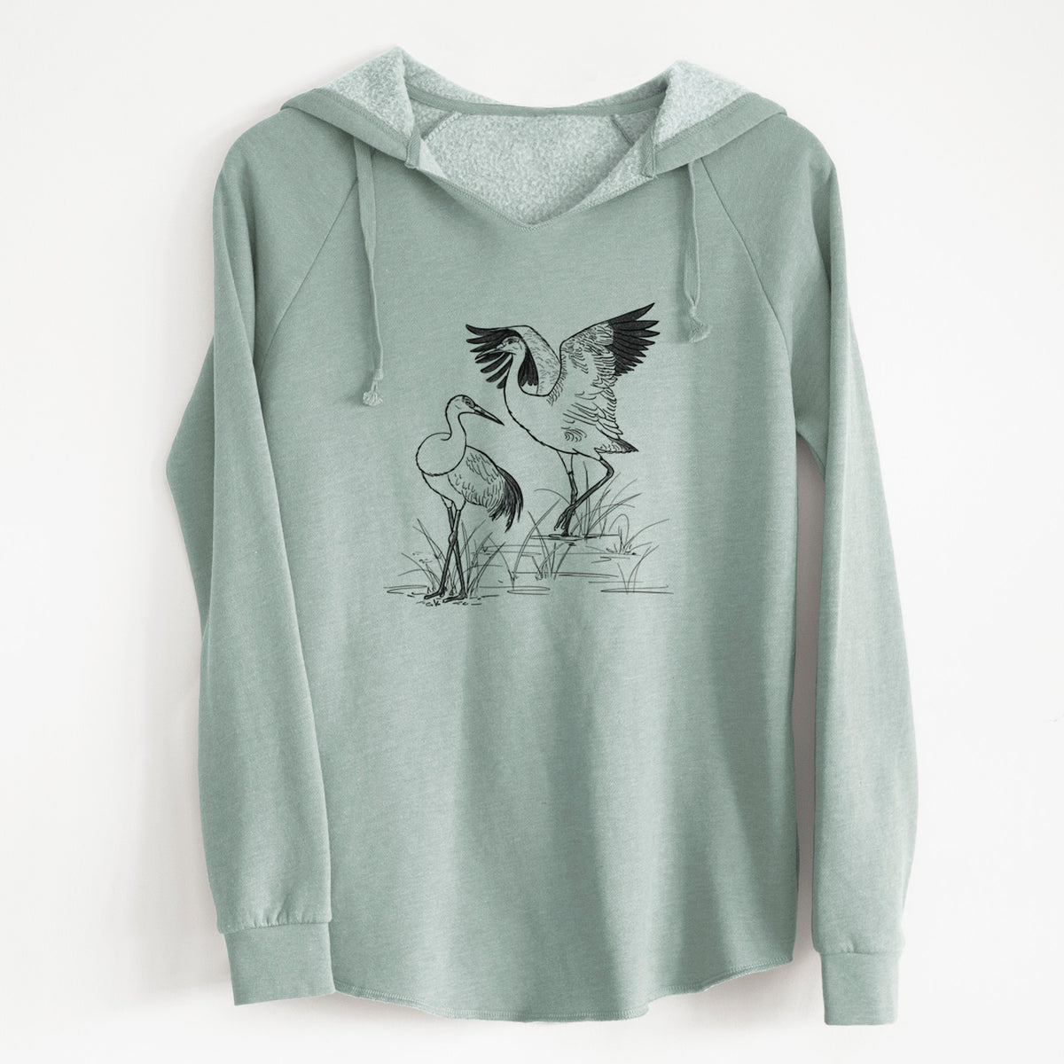 Sandhill Cranes - Grus canadensis - Cali Wave Hooded Sweatshirt