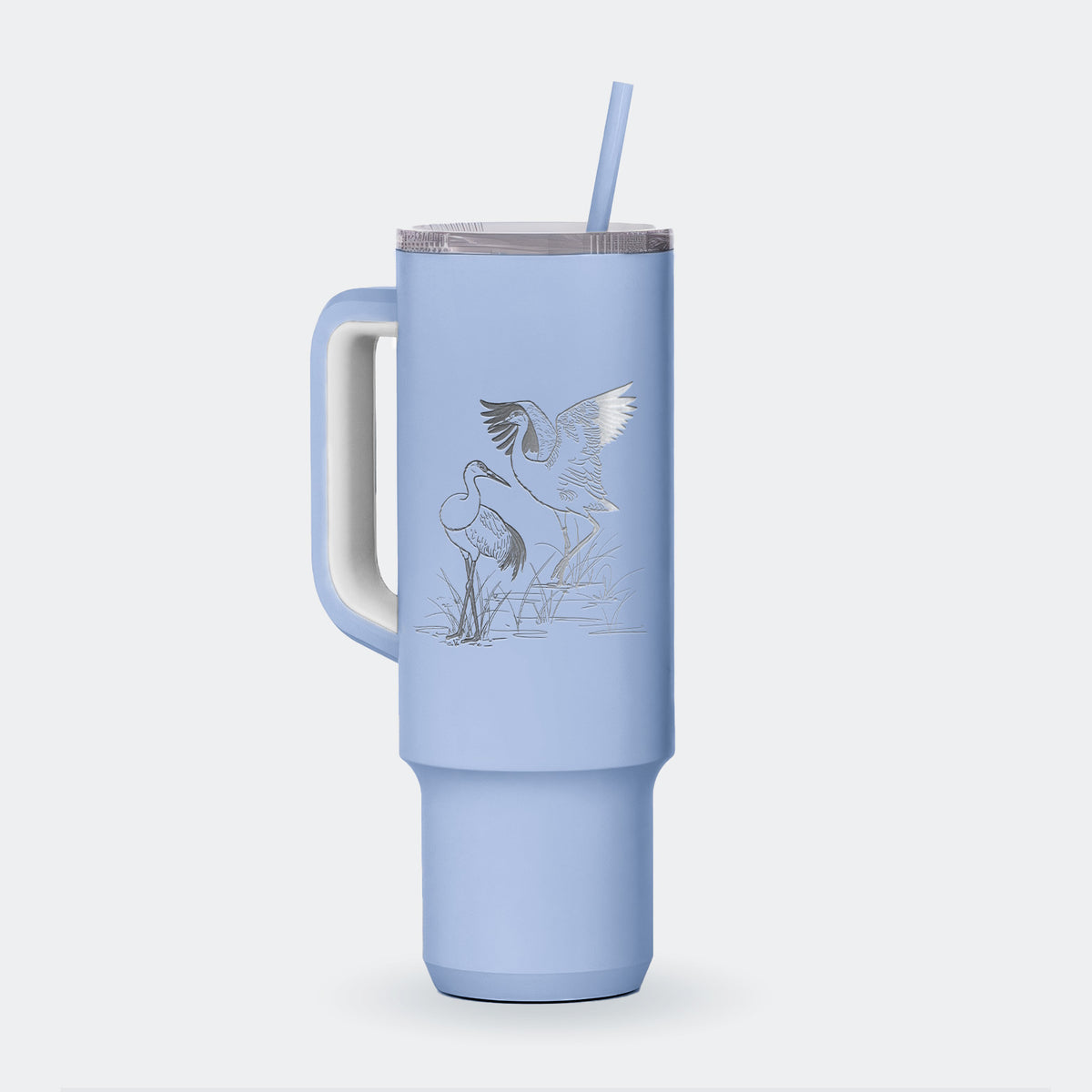 Sandhill Cranes - Grus canadensis - 40oz Skinny Recharge Tumbler