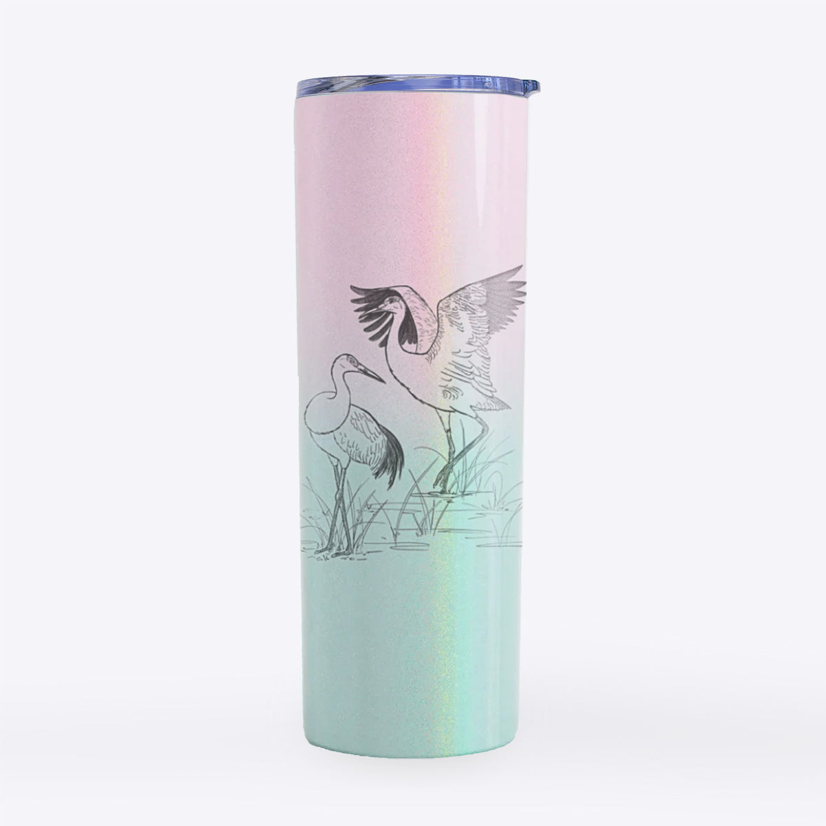 Sandhill Cranes - Grus canadensis - 20oz Skinny Tumbler