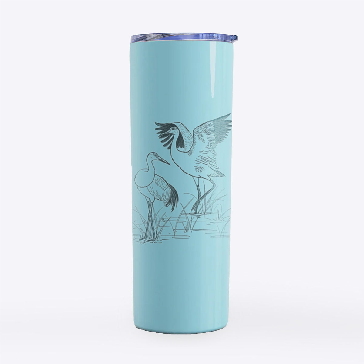 Sandhill Cranes - Grus canadensis - 20oz Skinny Tumbler