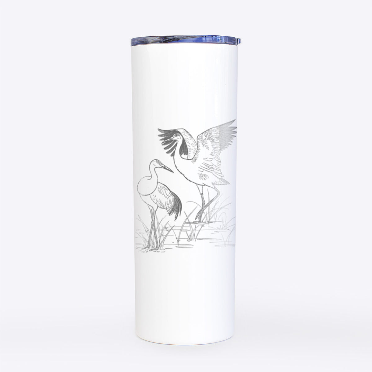 Sandhill Cranes - Grus canadensis - 20oz Skinny Tumbler