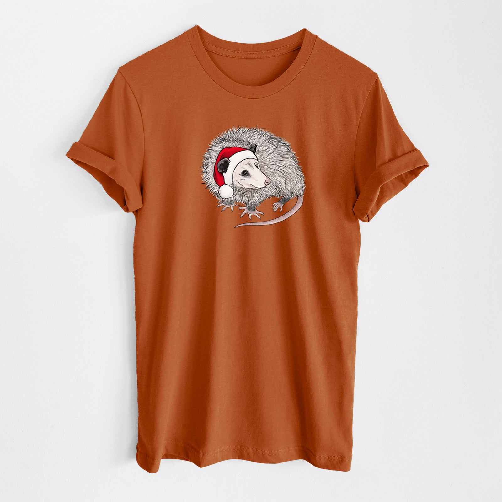 Santa Opossum - Lightweight 100% Cotton Unisex Crewneck in Autumn