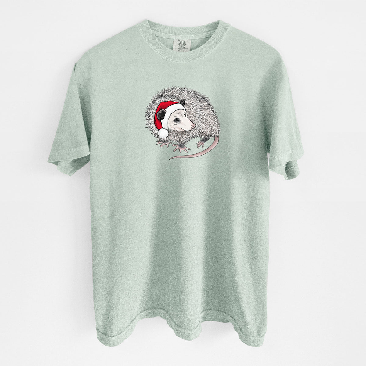 Santa Opossum - Unisex Comfort Colors Garment-Dyed Heavyweight T-shirt in Bay