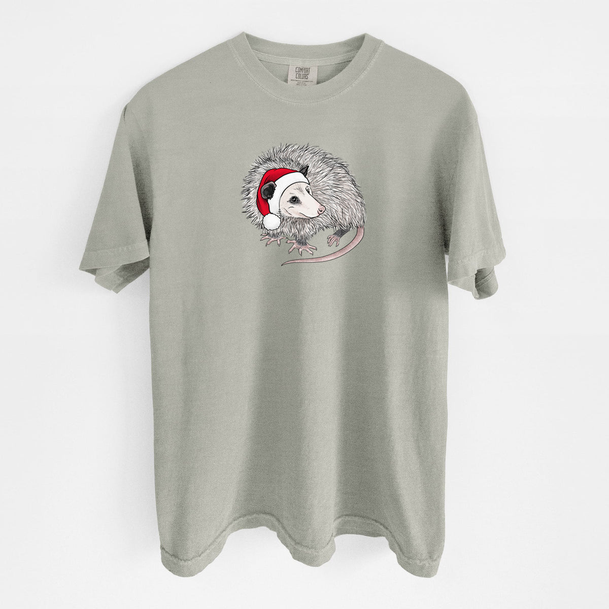 Santa Opossum - Unisex Comfort Colors Garment-Dyed Heavyweight T-shirt in Sandstone