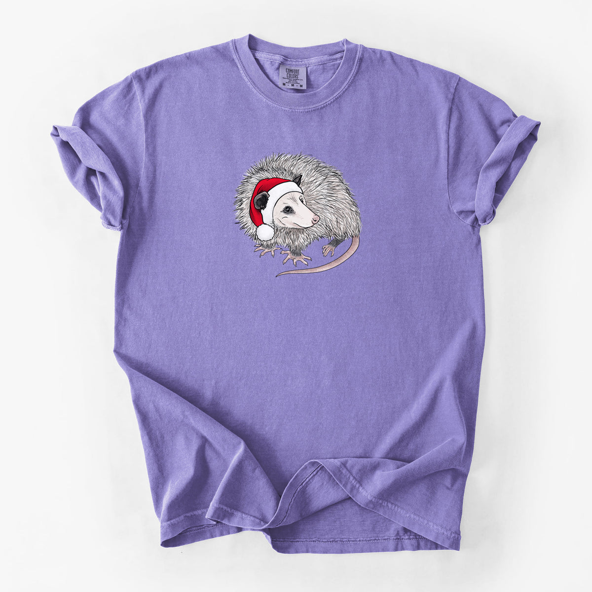 Santa Opossum - Unisex Comfort Colors Garment-Dyed Heavyweight T-shirt in Violet