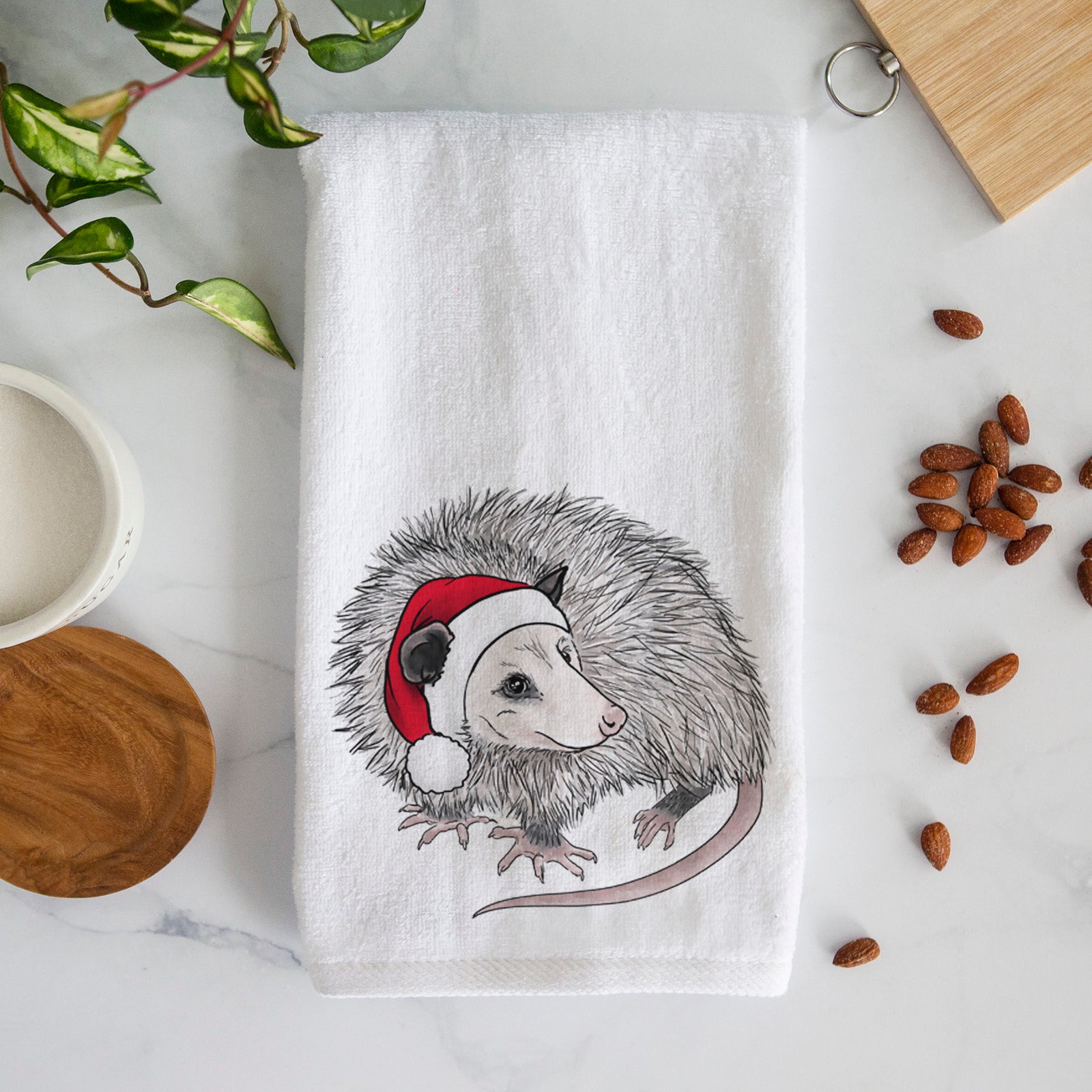 Santa Opossum - Premium Hand Towel
