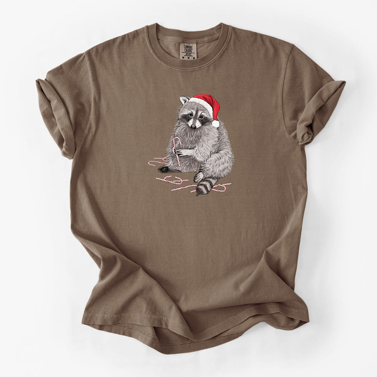 Santa Raccoon - Unisex Comfort Colors Garment-Dyed Heavyweight T-shirt in Espresso