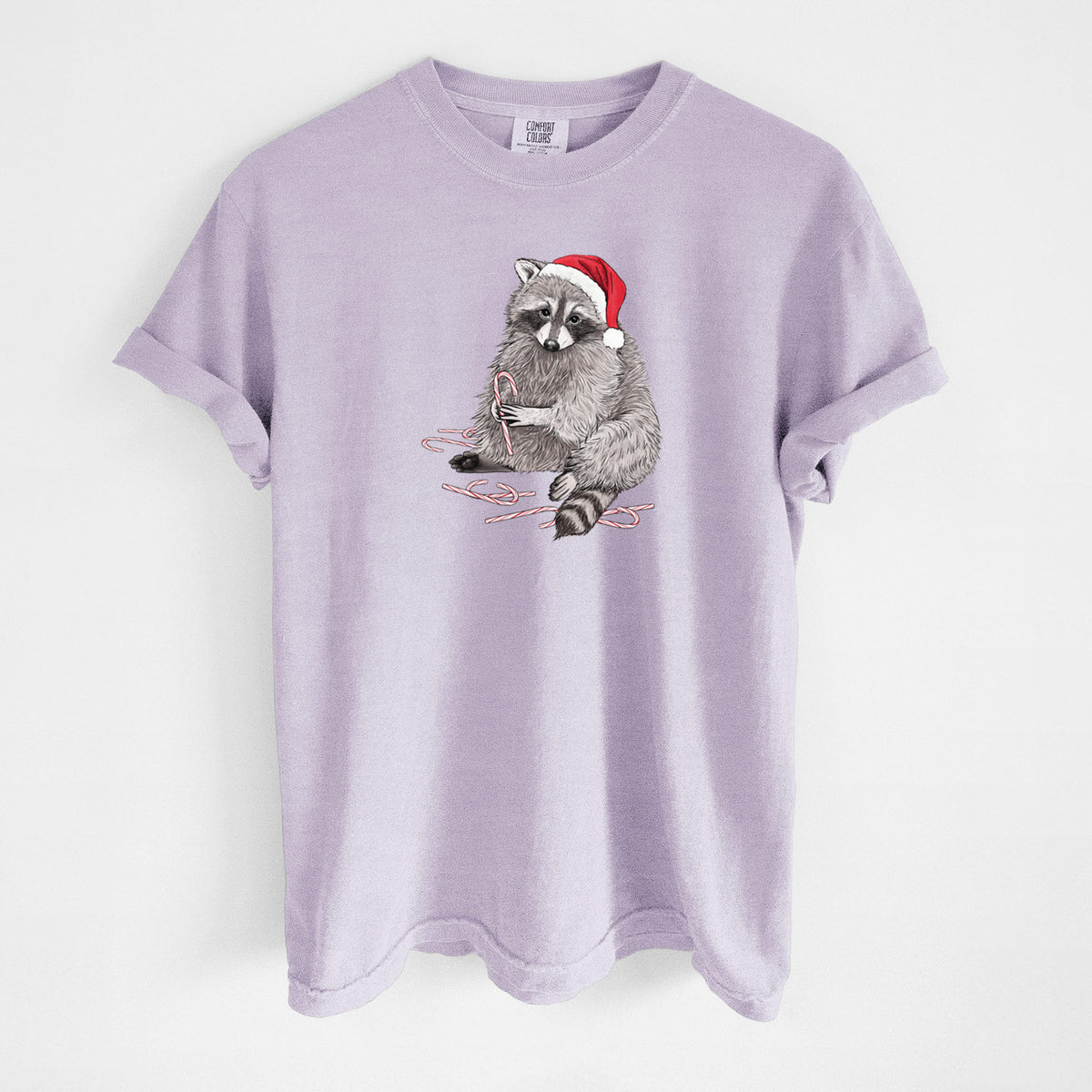 Santa Raccoon - Unisex Comfort Colors Garment-Dyed Heavyweight T-shirt in Orchid