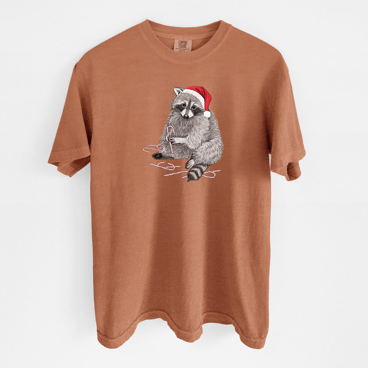 Santa Raccoon - Unisex Comfort Colors Garment-Dyed Heavyweight T-shirt in Yam