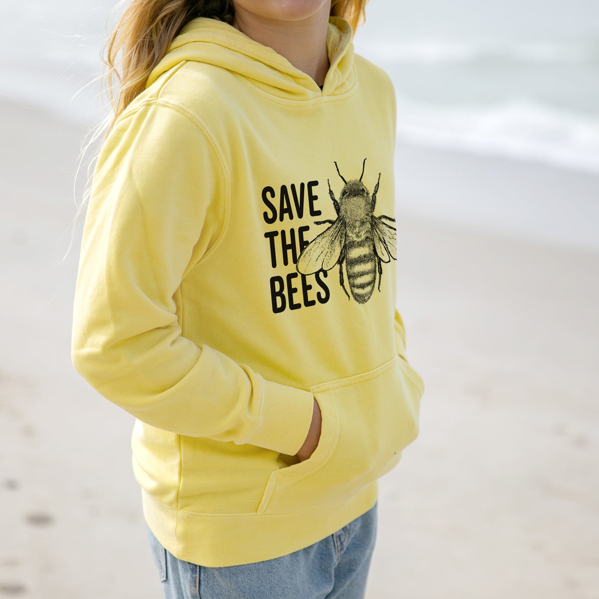 Save the Bees - Youth Pigment Dyed Hoodie