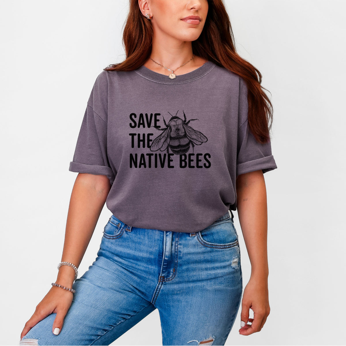 Save the Native Bees - Unisex Comfort Colors Garment-Dyed Heavyweight T-shirt