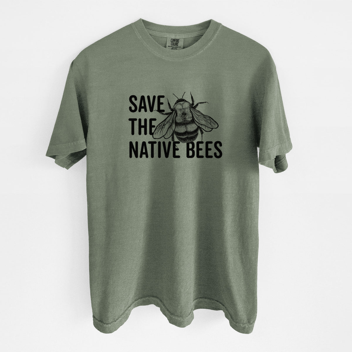 Save the Native Bees - Unisex Comfort Colors Garment-Dyed Heavyweight T-shirt