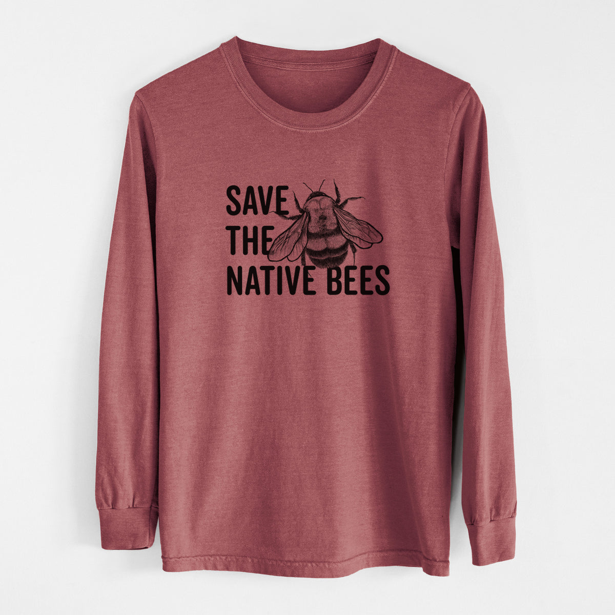 Save the Native Bees - Unisex Comfort Colors 100% Cotton Long Sleeve