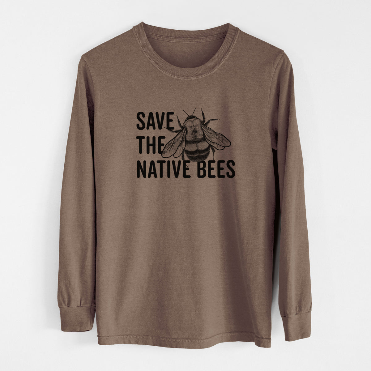 Save the Native Bees - Unisex Comfort Colors 100% Cotton Long Sleeve