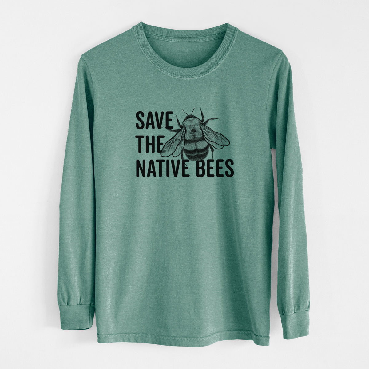 Save the Native Bees - Unisex Comfort Colors 100% Cotton Long Sleeve