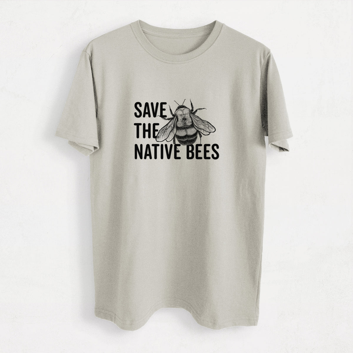 Save the Native Bees - Heavyweight Men&#39;s 100% Organic Cotton Tee