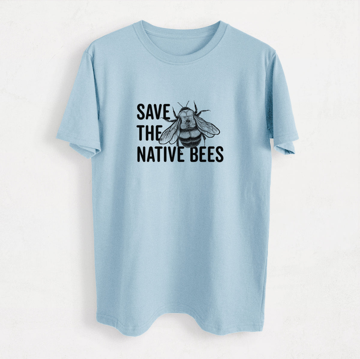 Save the Native Bees - Heavyweight Men&#39;s 100% Organic Cotton Tee