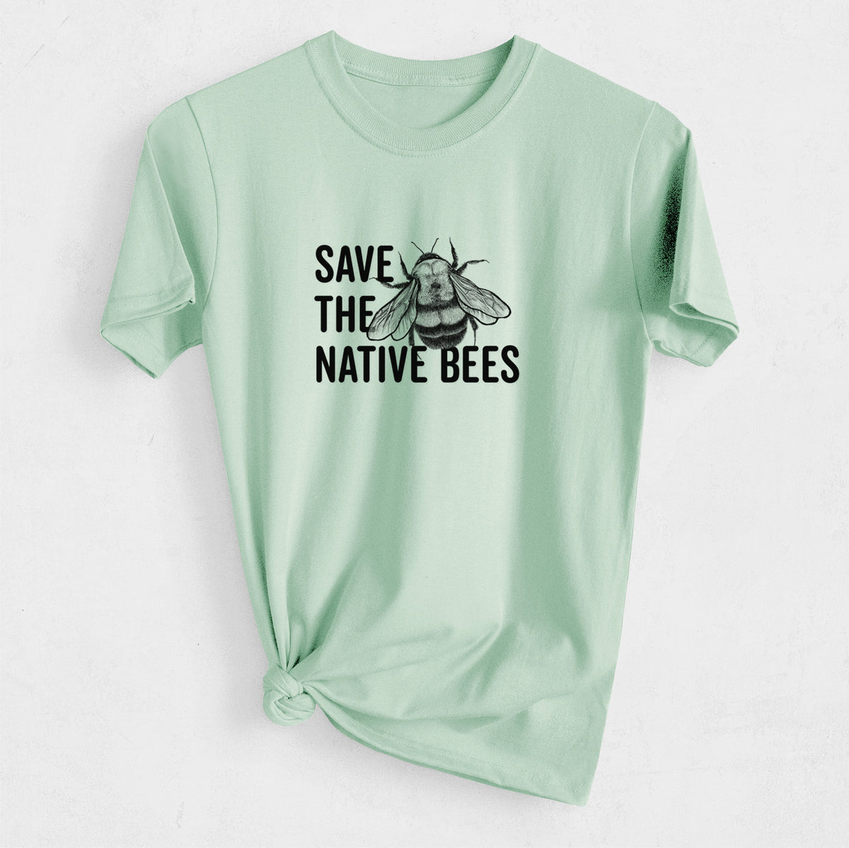 Save the Native Bees - Heavyweight Men&#39;s 100% Organic Cotton Tee