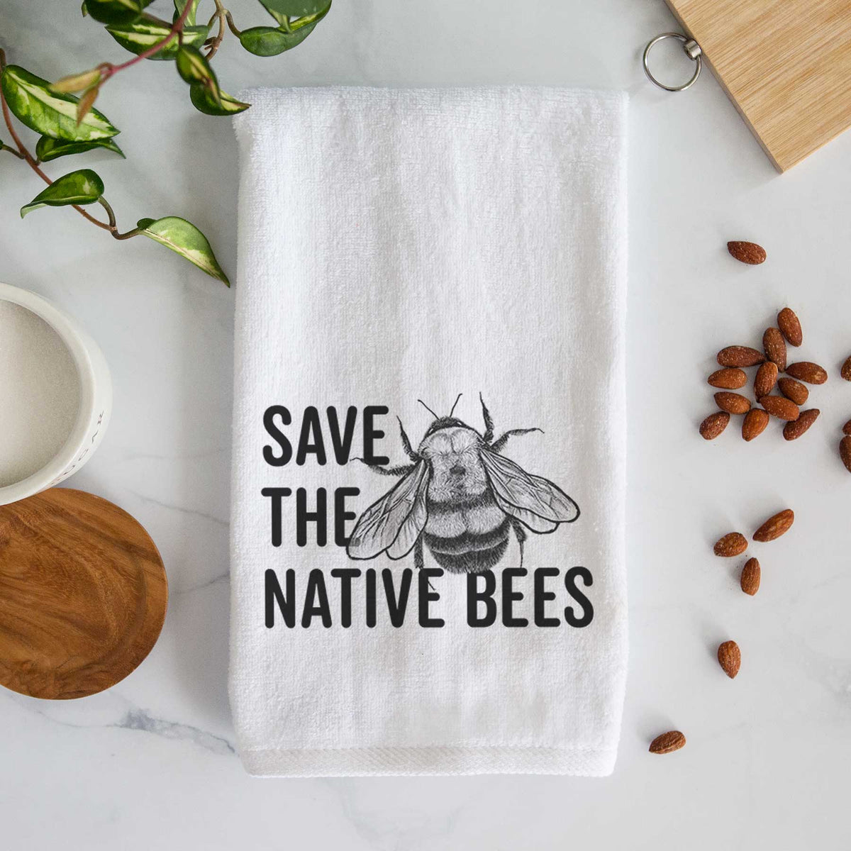 Save the Native Bees Premium Decorative Hand Towel