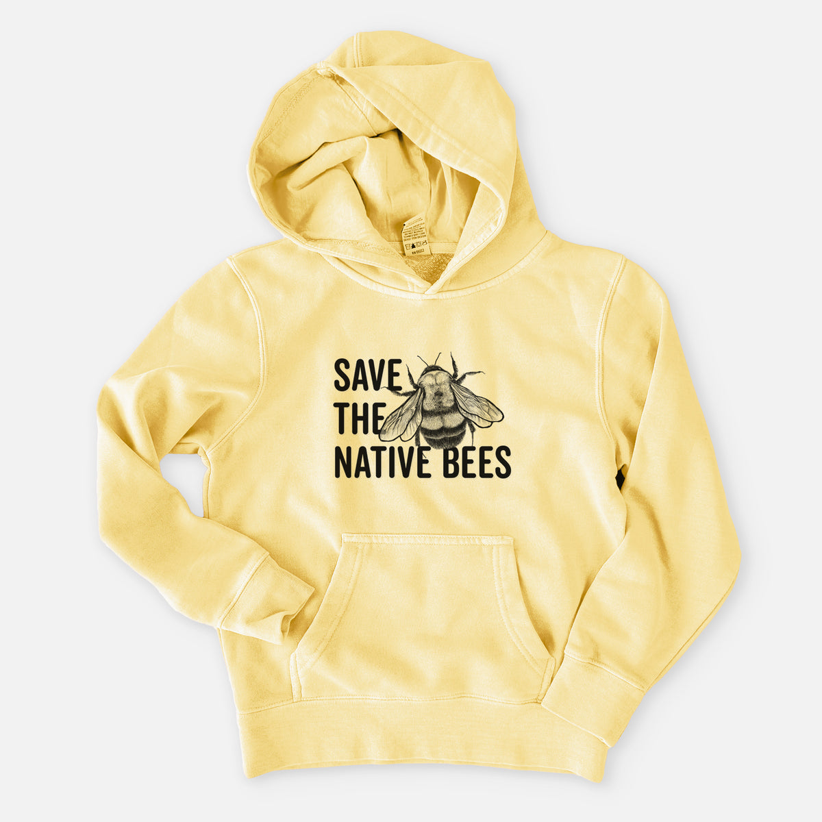 Save the Native Bees - Youth Pigment Dyed Hoodie